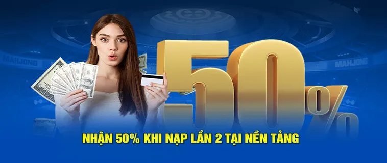 Nạp Lần 2 Tặng 50%: Khuyến Mãi Đỉnh Cao Chỉ Có Tại BET168 2 Nạp Lần 2 Tặng 50%: Khuyến Mãi Đỉnh Cao Chỉ Có Tại BET168